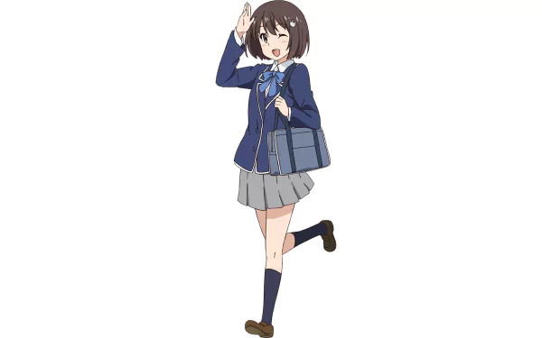A vibrant HD wallpaper featuring Mizuki Usami from the anime Kono Bijutsubu ni wa Mondai ga Aru! showcasing her cheerful personality and school uniform.