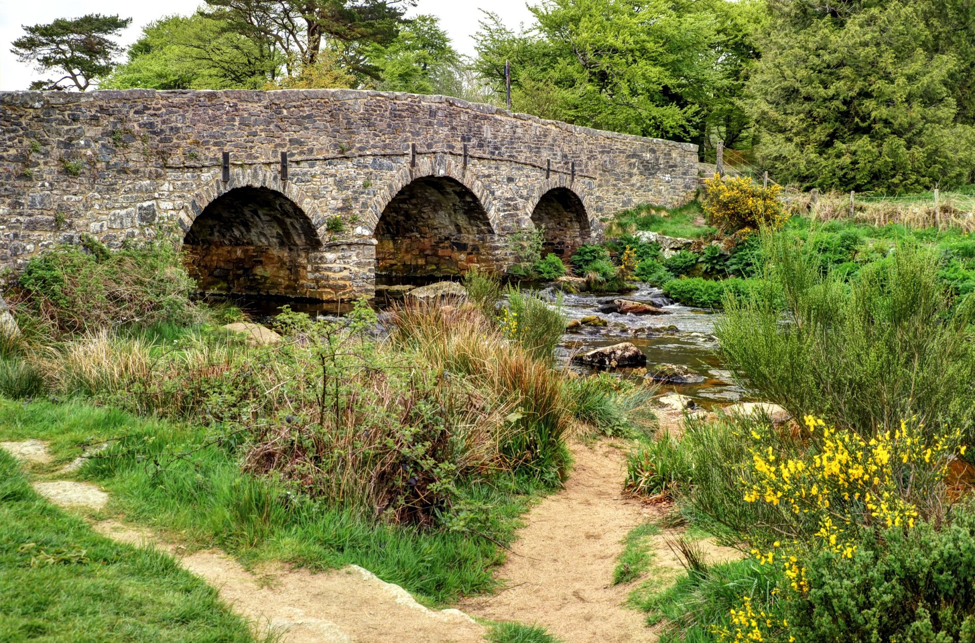 Download River England Man Made Bridge HD Wallpaper