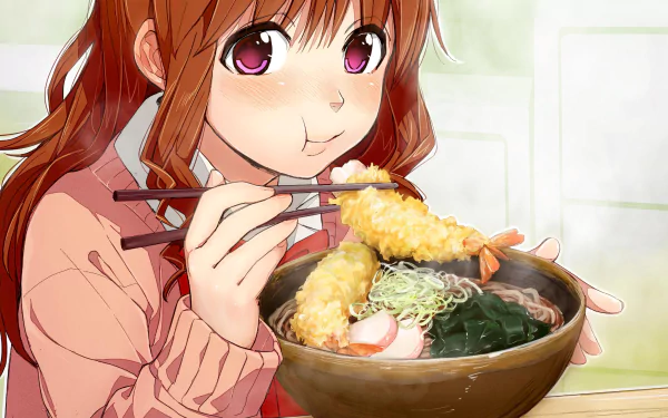 Anime Gourmet Girl Graffiti HD Desktop Wallpaper | Background Image