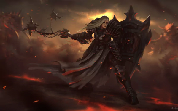 shield creature armor woman warrior Crusader (Diablo III) video game Diablo III: Reaper Of Souls HD Desktop Wallpaper | Background Image