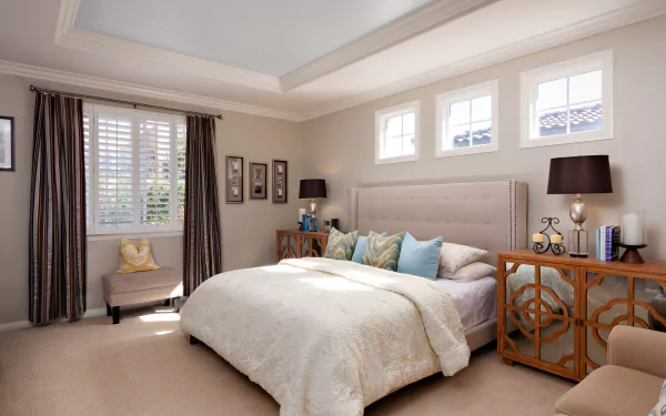 bed bedroom man made room HD Desktop Wallpaper | Background Image