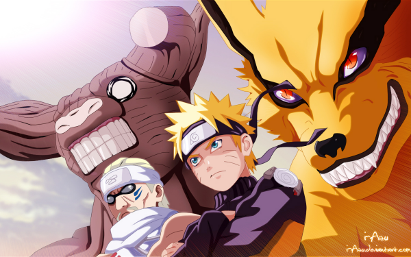 Anime Naruto Naruto Uzumaki Killer Bee Kyūbi Gyûki HD Wallpaper | Background Image