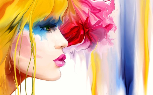 Women Artistic Colors Profile HD Wallpaper | Background Image