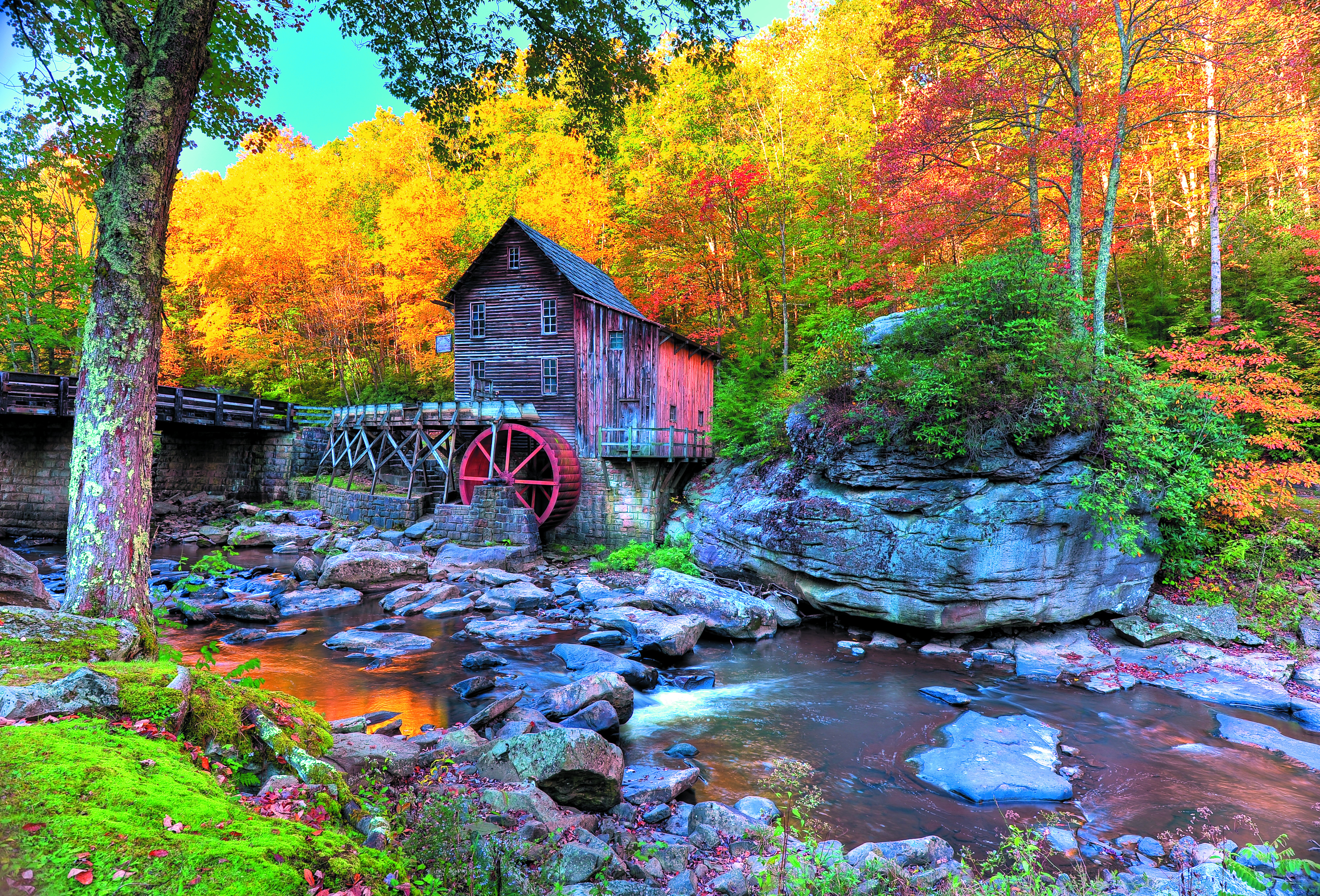 Man Made Watermill HD Wallpaper | Background Image