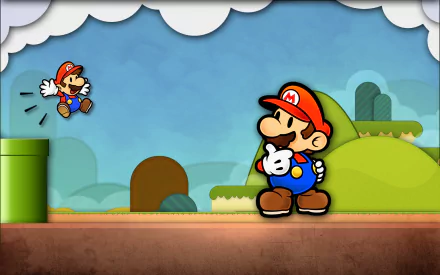 Mario video game paper mario: the thousand-year door (2004) HD Desktop Wallpaper | Background Image