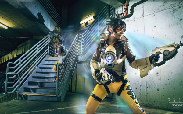 Women Cosplay Tracer Overwatch HD Wallpaper | Background Image