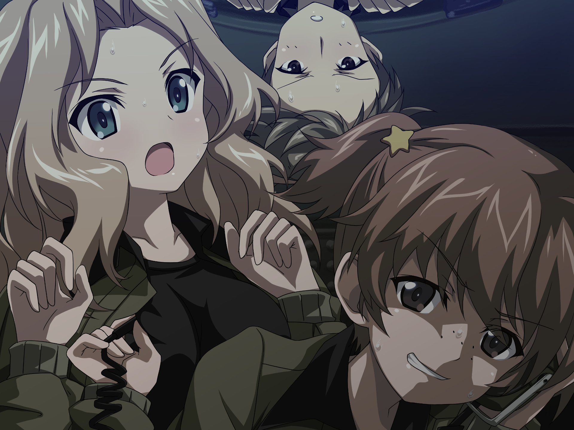 Девушки и танки. Girls und Panzer аниме. Команда Сандерс girls und Panzer. Кей girls und Panzer. Аниме танкистки Наоми и Алиса.