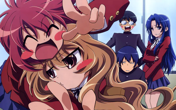 Taiga Aisaka Minori Kushieda Ami Kawashima Ryuuji Takasu Yusaku Kitamura Anime Toradora! HD Desktop Wallpaper | Background Image