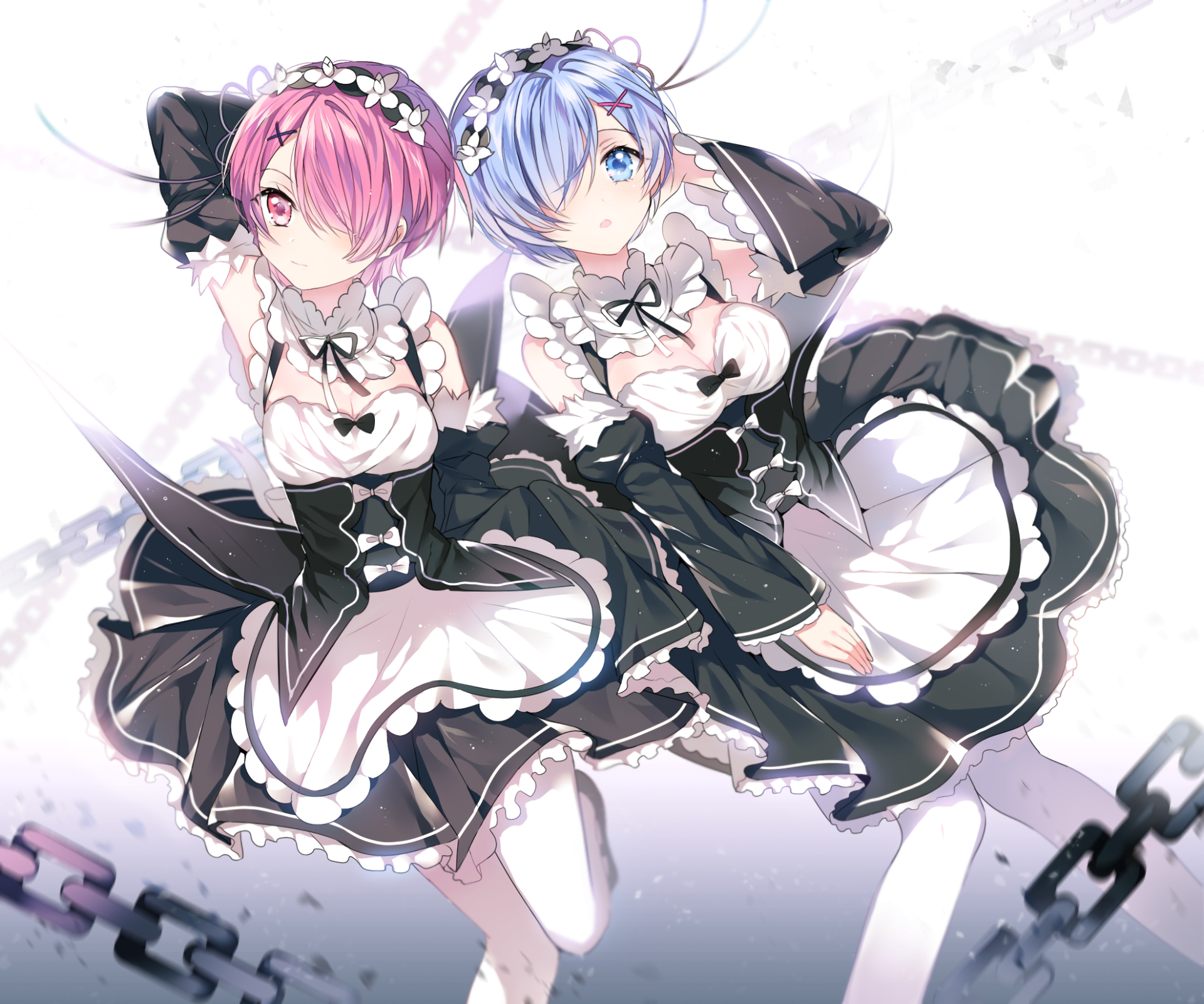 HD Wallpaper of Ram and Rem from Re:ZERO - Starting Life in Another World