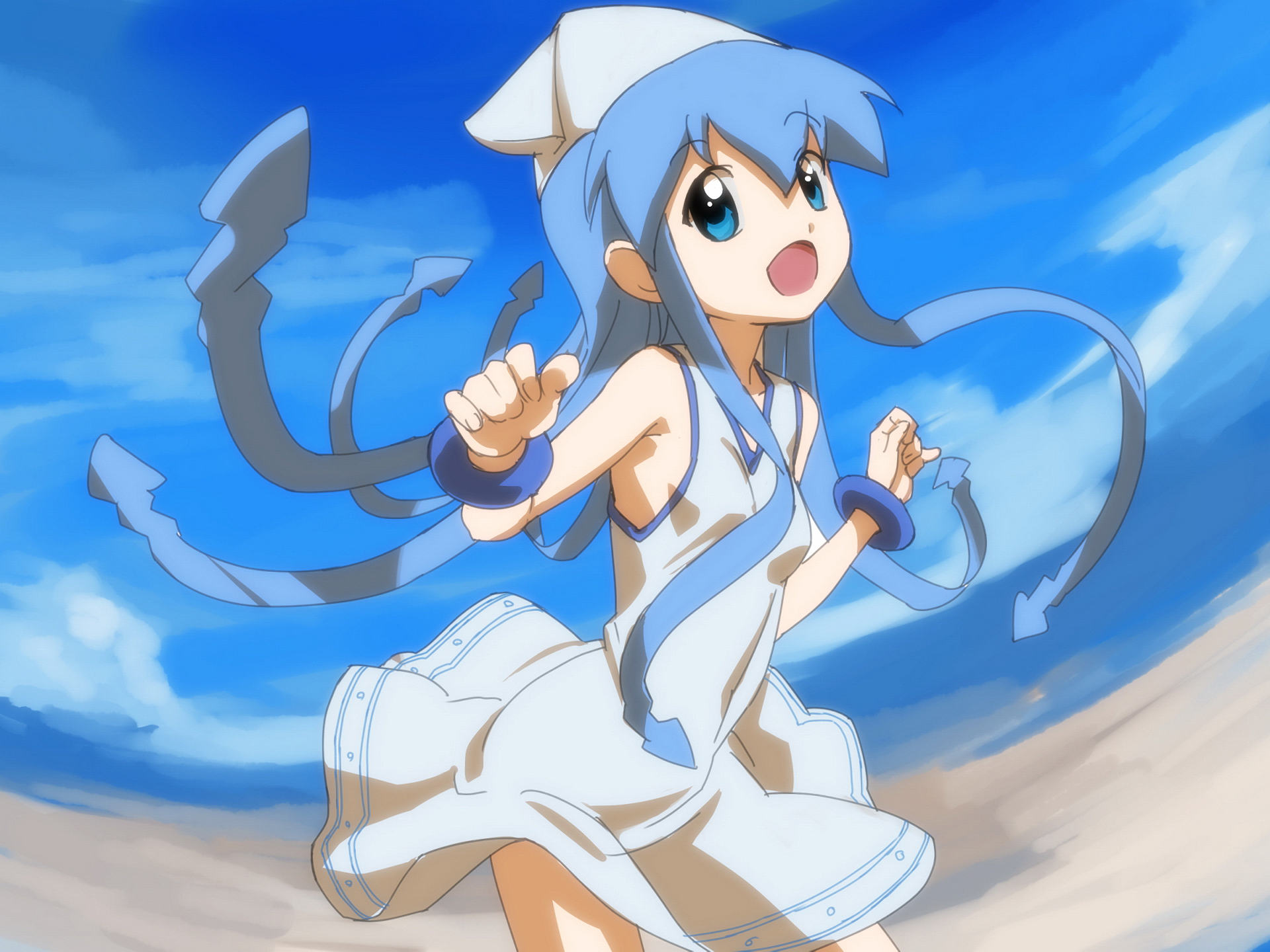 Download Ika Musume Anime Squid Girl HD Wallpaper