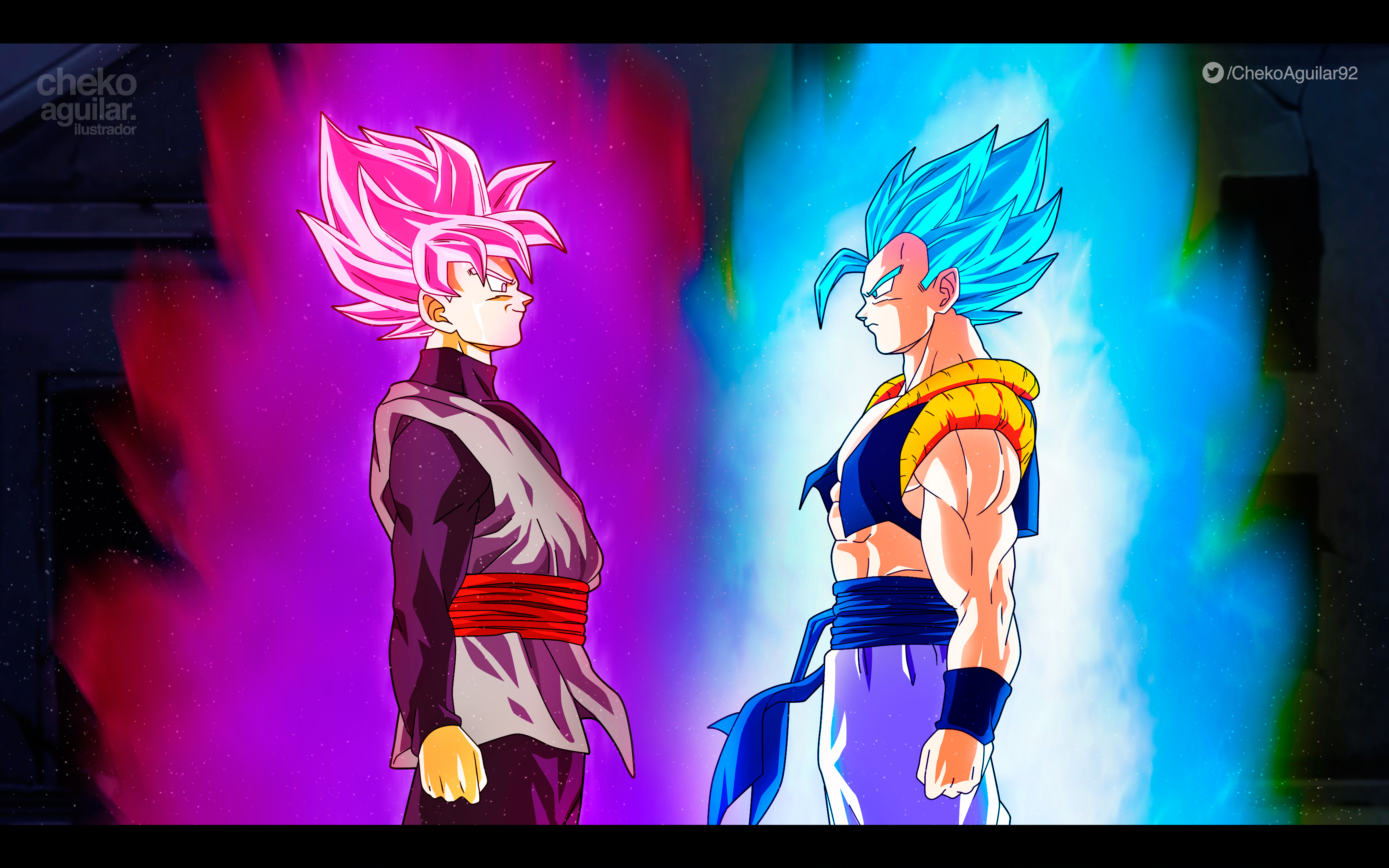 Como Desenhar o Gogeta Ssj Blue Vs Goku Black 