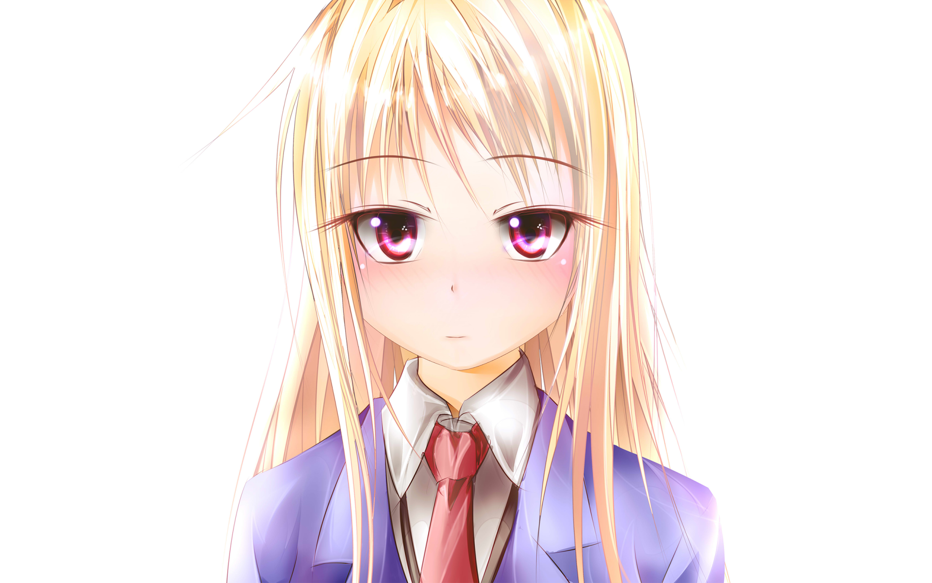 HD anime desktop wallpaper featuring Mashiro Shiina from Sakurasou no Pet na Kanojo, showcasing her with long blonde hair and a school uniform.
