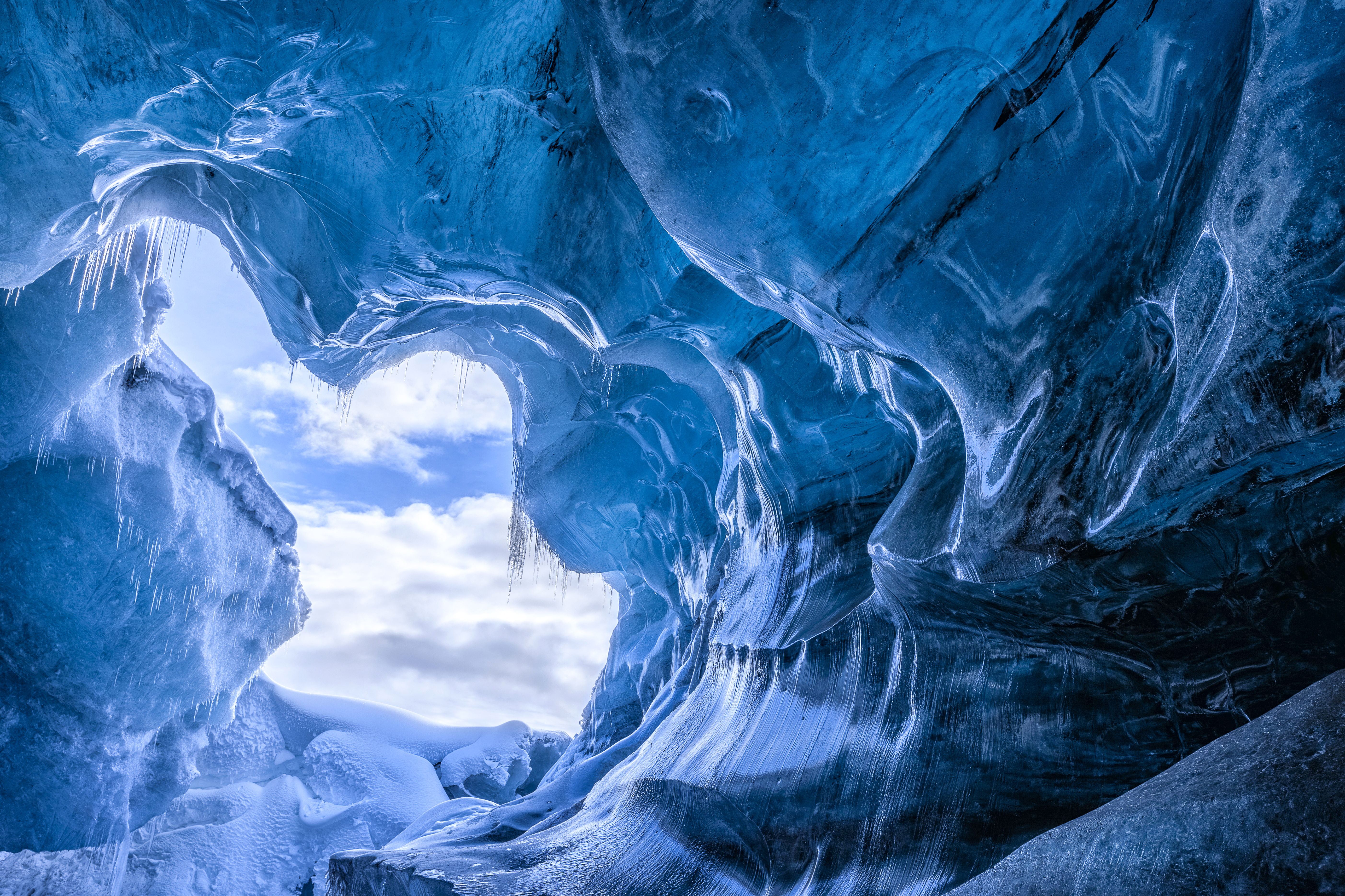 Ice Cave 4k Ultra HD Wallpaper