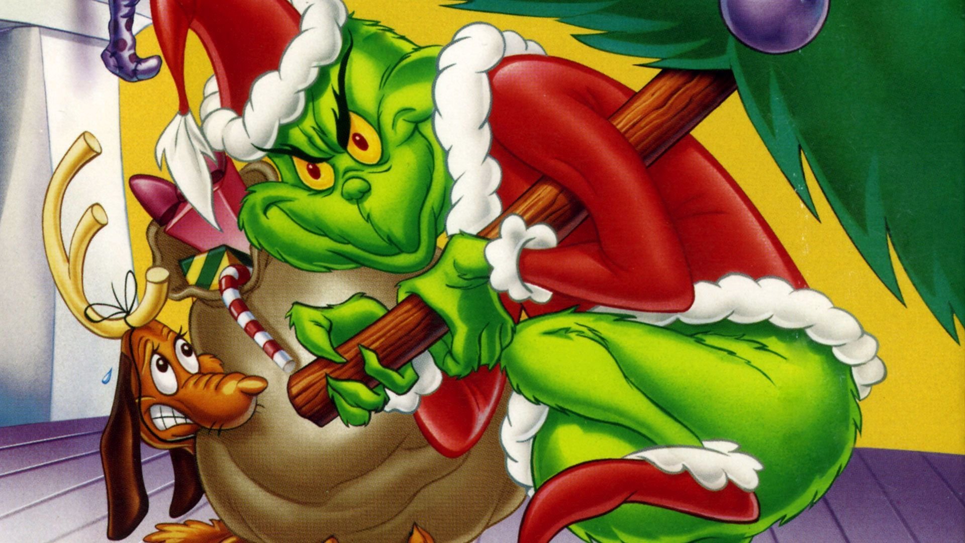 Download Grinch With Christmas Ball Wallpaper  Wallpaperscom
