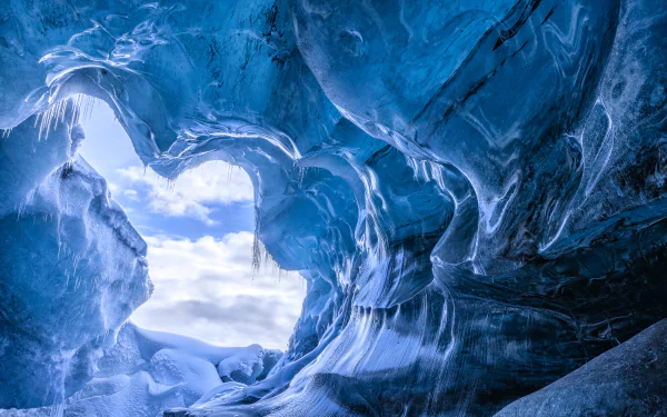 cave ice Iceland nature ice cave HD Desktop Wallpaper | Background Image
