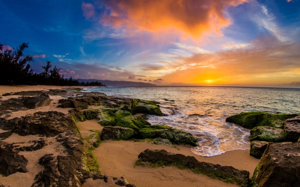 Earth Ocean Nature Horizon Sky Cloud Beach Sand Sunrise HD Wallpaper | Background Image