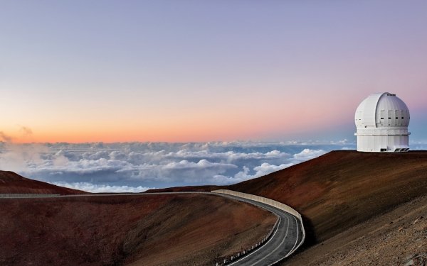 Man Made Telescope Landscape Road Horizon Sky Cloud HD Wallpaper | Background Image