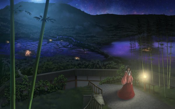 Anime Touhou Kaguya Houraisan HD Wallpaper | Background Image