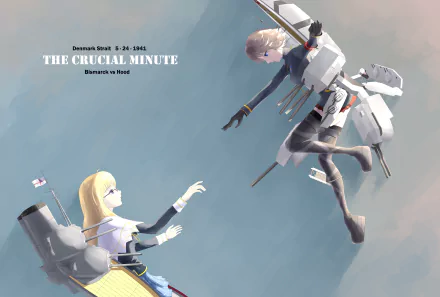 Hood (Warship Girls) Bismarck (Warship Girls) Anime Warship Girls HD Desktop Wallpaper | Background Image