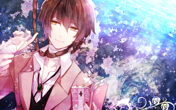 A captivating HD wallpaper featuring an anime character from Bungou Stray Dogs, showcasing vibrant colors and intricate details in a mystical background.
