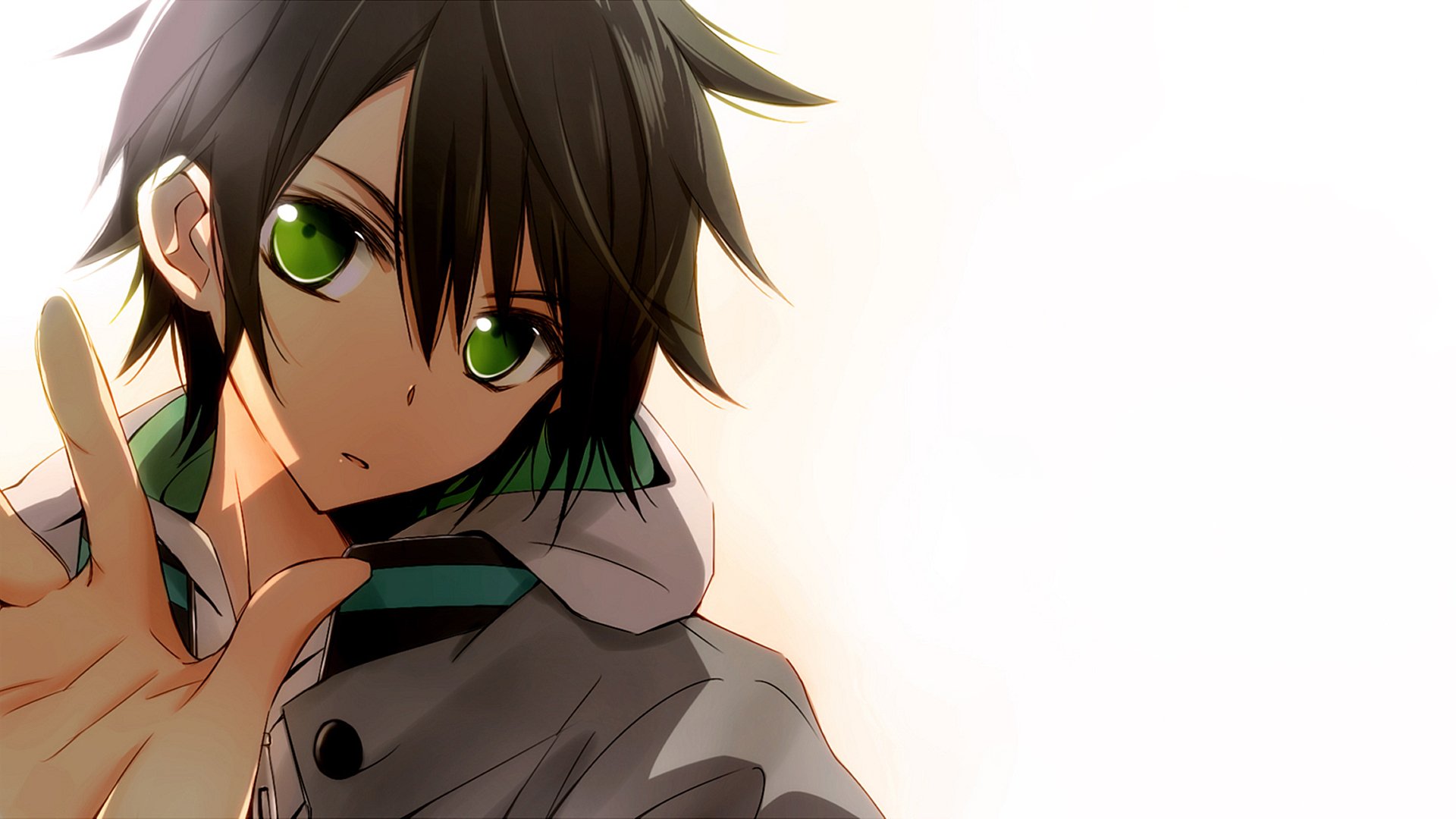 Yūichirō Hyakuya from the anime Seraph of the End featured in a vibrant HD desktop wallpaper, showcasing his distinctive style and expressive look.