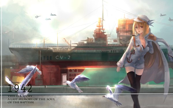 Anime Warship Girls Lexington HD Wallpaper | Background Image
