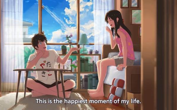 Anime Your Name. Mitsuha Miyamizu Taki Tachibana Kimi No Na Wa. Bedroom Barefoot Brown Hair HD Wallpaper | Background Image