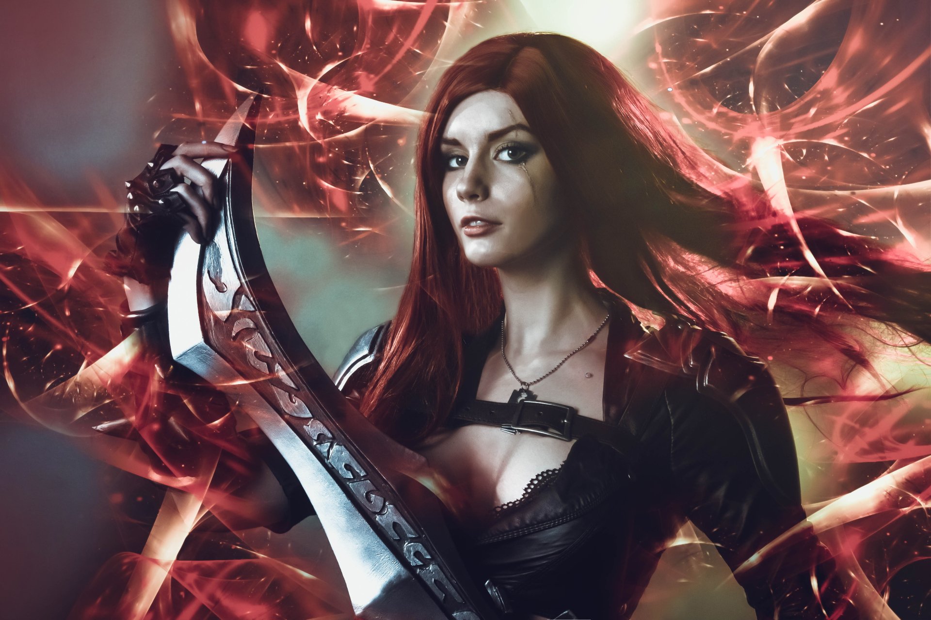 Katarina Cosplay: Stunning 4K Ultra HD Wallpaper from League of Legends by  PlaySafeee, image size:1920x1280