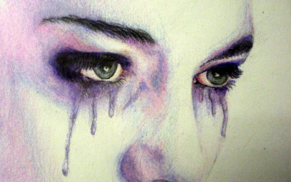  Portrait of Crying Woman by BadgeMakesArt
