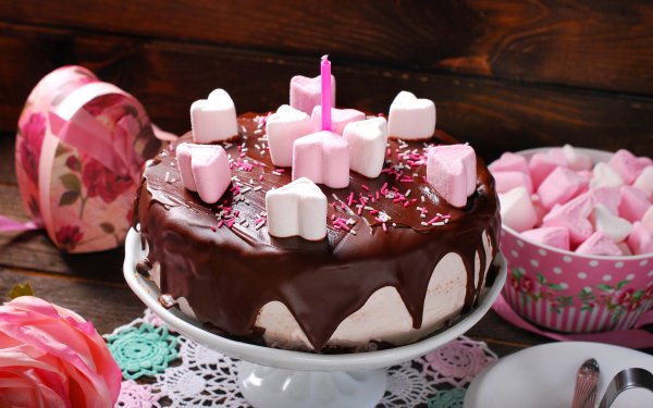 Nahrungsmittel Kuchen Schokolade Marshmallow HD Wallpaper | Hintergrund