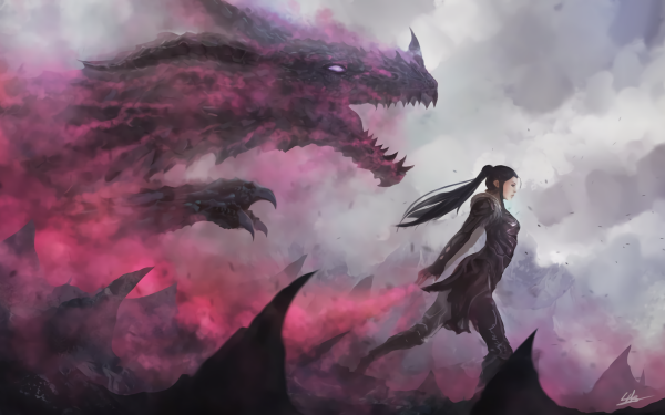 Fantasy Dragon Magic Smoke Ponytail HD Wallpaper | Background Image