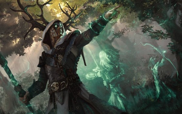 Fantasy Wizard Forest Warrior Spirit HD Wallpaper | Background Image