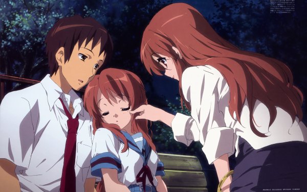 Anime The Melancholy Of Haruhi Suzumiya Mikuru Asahina Kyon HD Wallpaper | Background Image