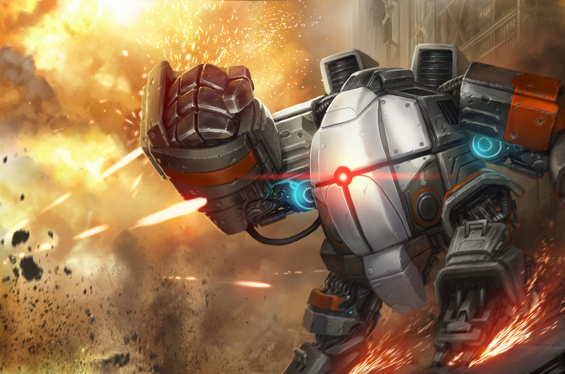 Download Battle Sci Fi Robot HD Wallpaper