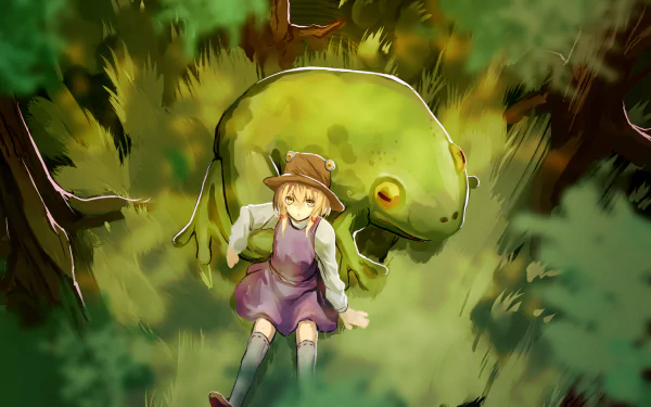 Sanae Kochiya Anime Touhou HD Desktop Wallpaper | Background Image