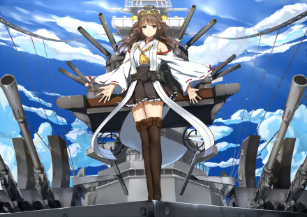 Kongou (Kancolle) Anime Kantai Collection HD Desktop Wallpaper | Background Image