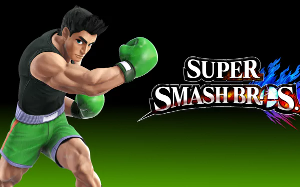 HD wallpaper featuring Little Mac from Punch-Out!! ready to fight in Super Smash Bros. for Nintendo 3DS and Wii U.