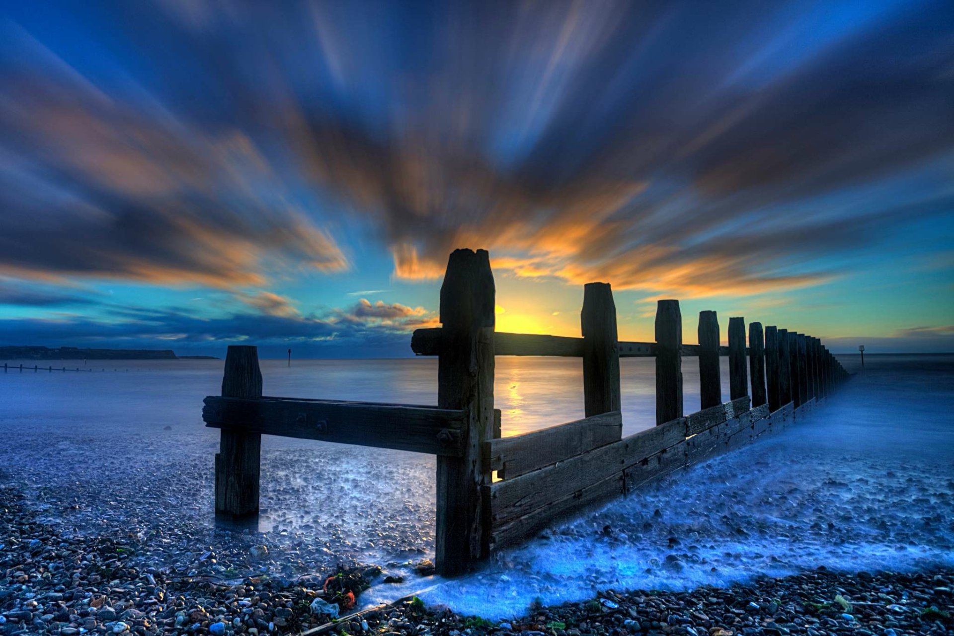 Blue Sunset Sky at the Beach