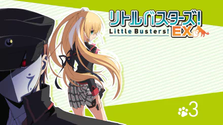Anime HD PC desktop wallpaper featuring characters from Little Busters! EX with vibrant colors and dynamic poses.