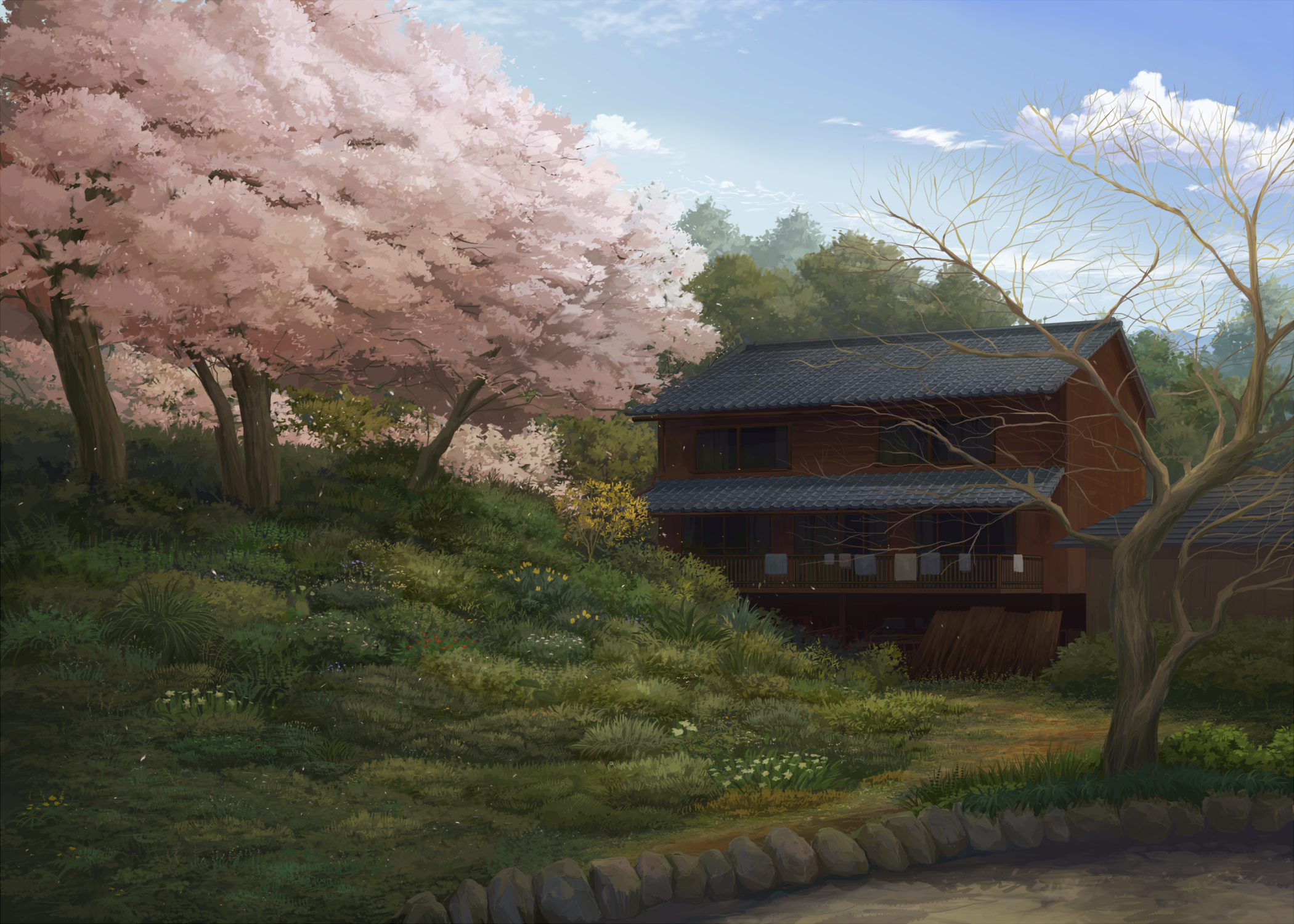 Anime Building HD Wallpaper | Background Image