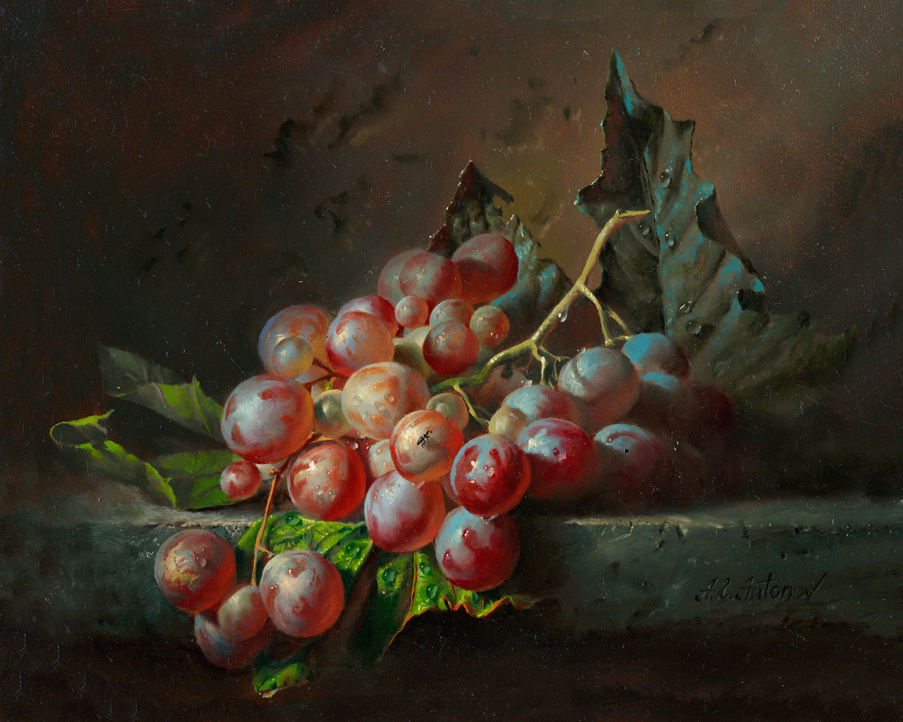 Red Grapes by Alexei Antonov