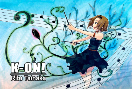 Ritsu Tainaka Anime K-ON! HD Desktop Wallpaper | Background Image