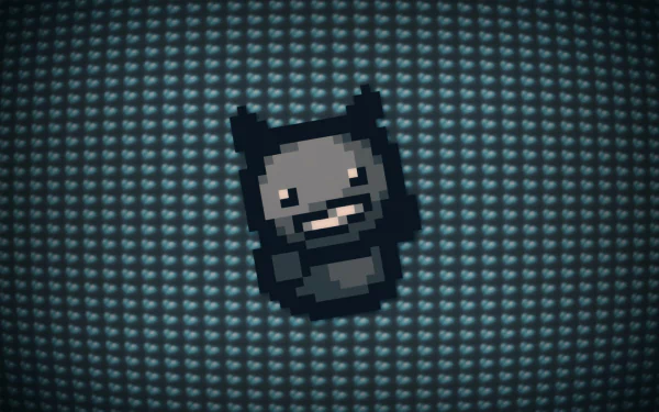 HD PC desktop wallpaper featuring Dark Bum from The Binding of Isaac: Rebirth, showcasing the iconic video game character against a textured background.