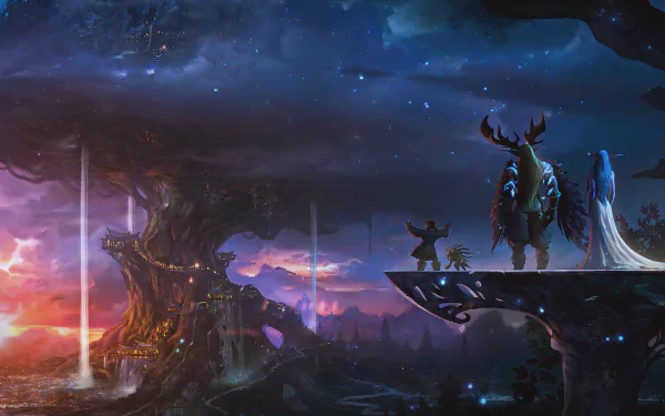 A stunning HD wallpaper from World of Warcraft: Traveler, featuring vibrant landscapes, mystical creatures, and enchanting colors that capture the essence of the game.