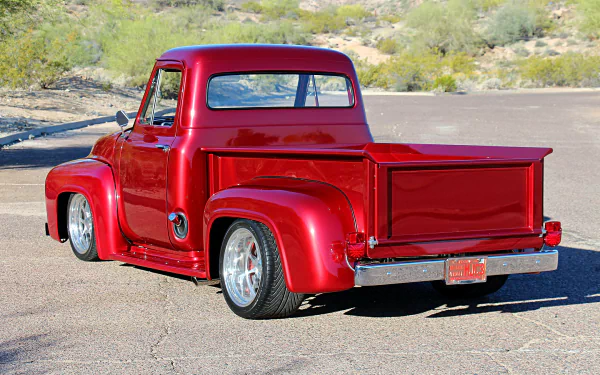 hot rod vehicle 1955 Ford F-100 HD Desktop Wallpaper | Background Image