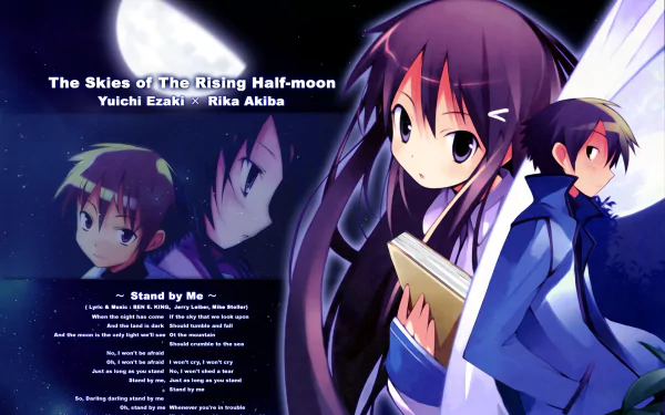 Anime Hanbun no Tsuki ga Noboru Sora HD Desktop Wallpaper | Background Image