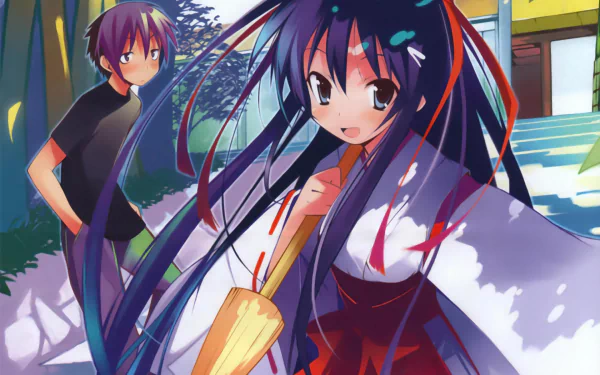 Anime Hanbun no Tsuki ga Noboru Sora HD Desktop Wallpaper | Background Image