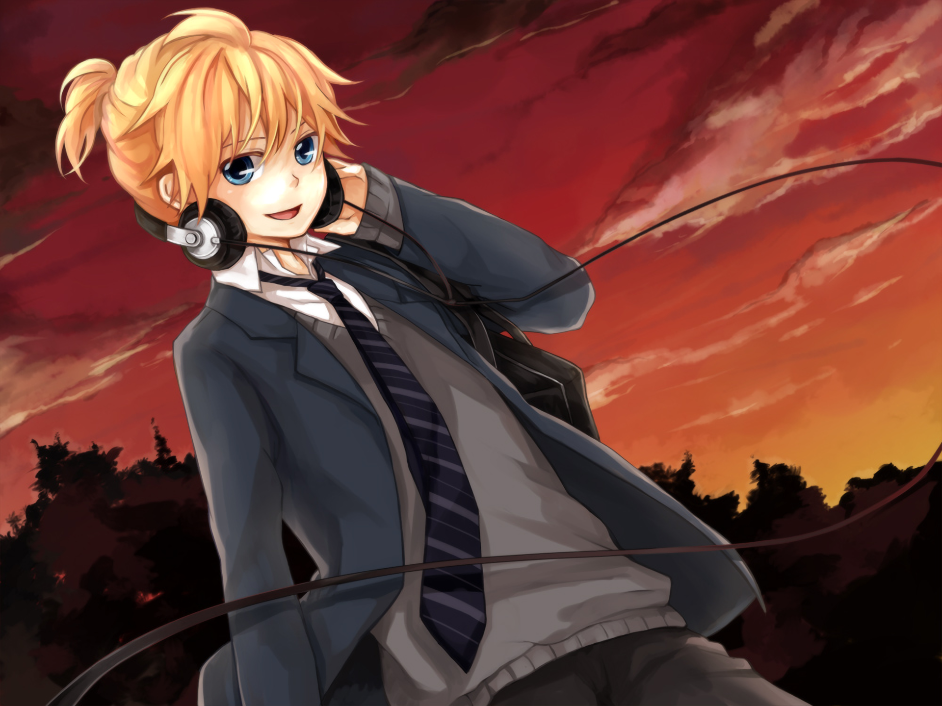 Download Len Kagamine Anime Vocaloid HD Wallpaper