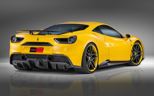 Vehicles Ferrari 488 Ferrari Novitec Rosso Ferrari 488 GTB Yellow Car Tuning HD Wallpaper | Background Image