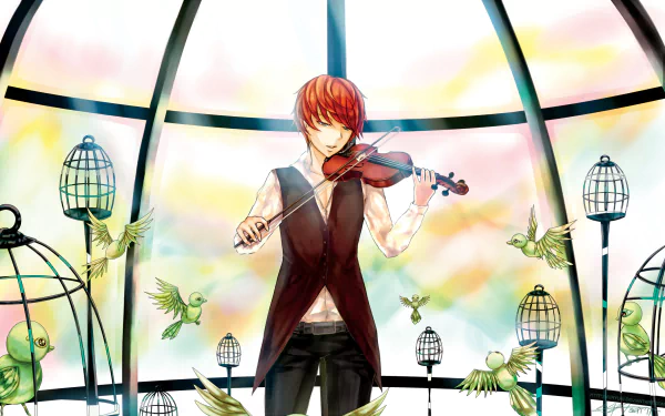 violinist Anime music HD Desktop Wallpaper | Background Image